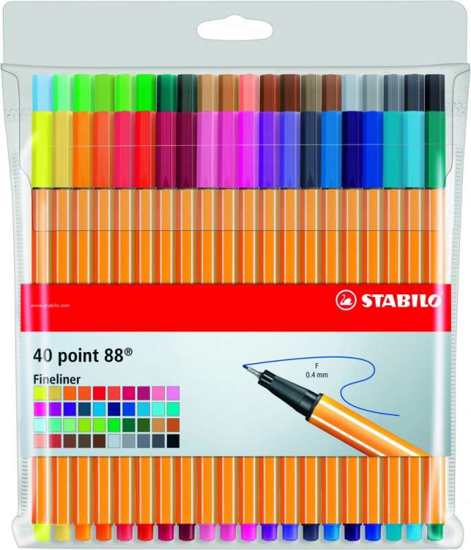 Ручки капиллярные 40 цв Stabilo ARTY 