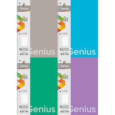  Тетрадь A5, 80 листов в клетку GENIUS, ассорти