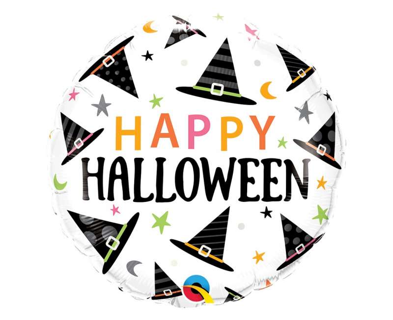 Fooliumballoon 18 QL RND Happy Halloween