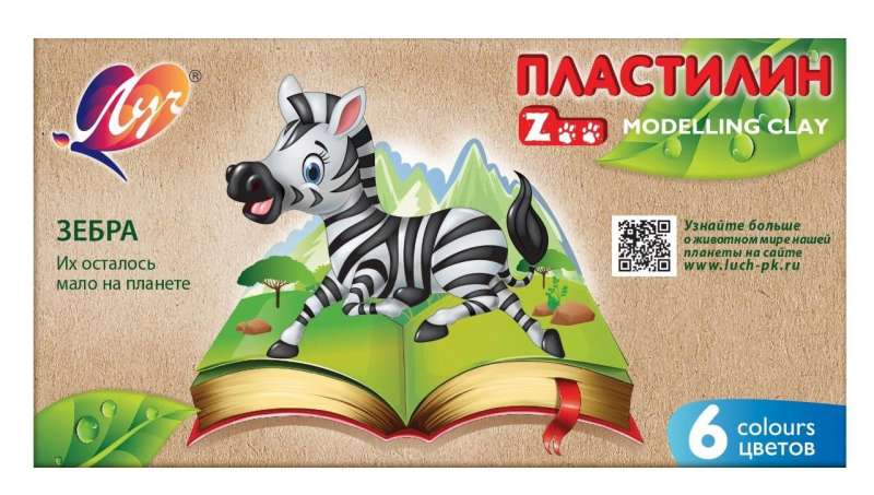 Plastiliin ZOO 6 värvi