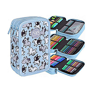 Пенал COOL PACK CUTE BULLDOGS, 3  отделения с принадлежностями