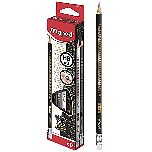 Bleistift mit Radiergummi MAPED Deco HB