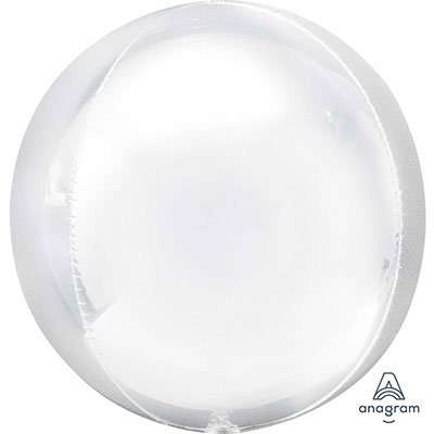 Fooliumballoon 15 ORBZ - Valge pall