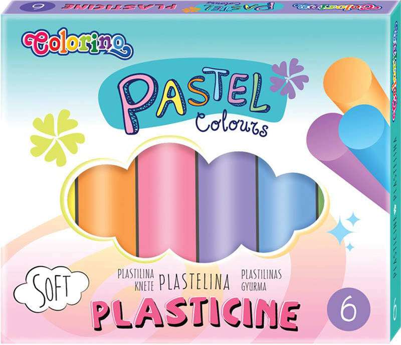Plastilin 6 Farben Pastell