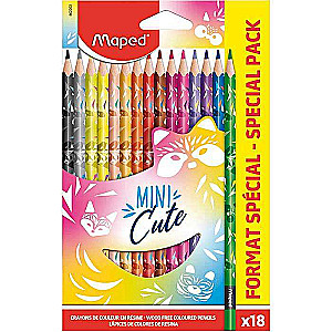 Colored Pencils MAPED Mini Cute 18 Colors