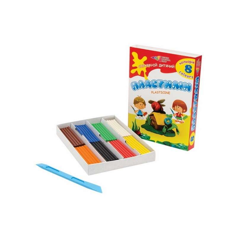 Пластилин 8 цветов, 160 г.
