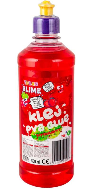 Klej PVA 500ml czerwony o zapachu truskawki