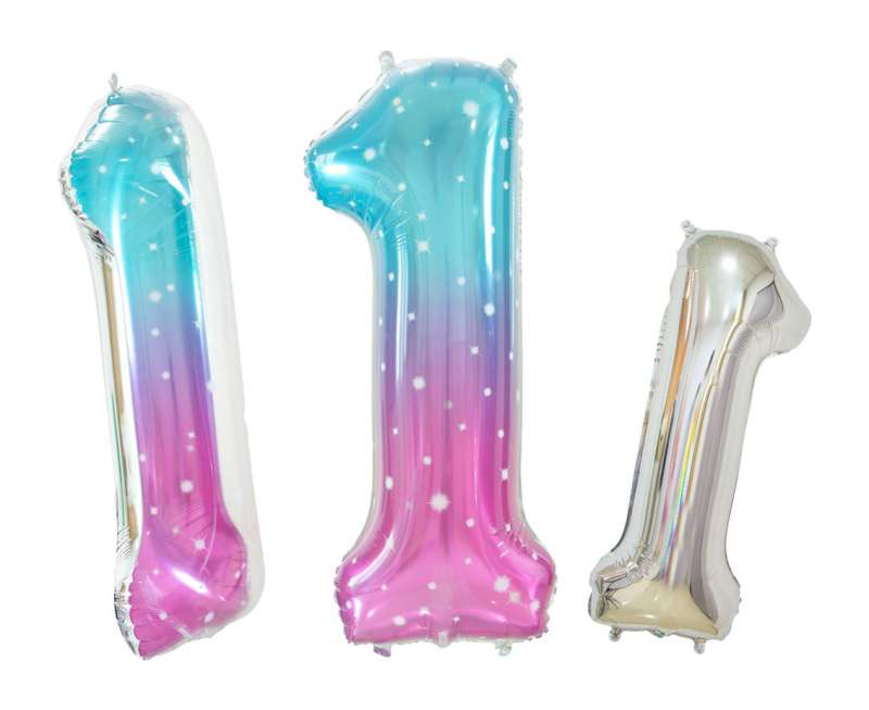 Balon foliowy Digit 1, Space, 78 cm