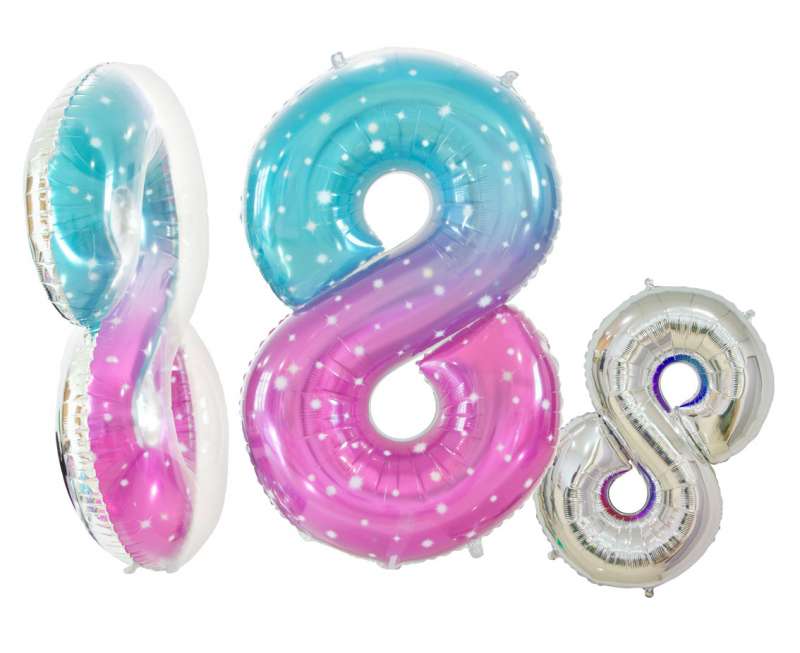 Balon foliowy Cyfra 8, Space, 78 cm