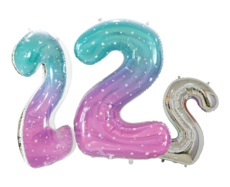 Balon foliowy Digit 2, Space, 78 cm