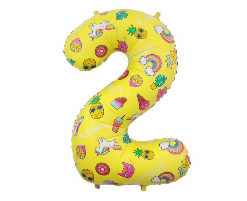 Balon foliowy cyfra 2, Obrazy, 78 cm