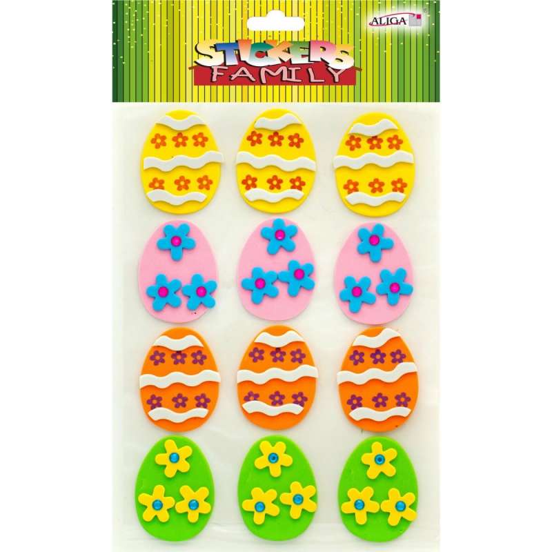 Dekor-Aufkleber Ostern 12 Stück.