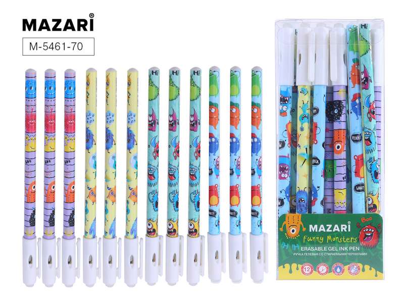 Gelstift mit radierbaren Tinte FUNNY MONSTERS, BLAU