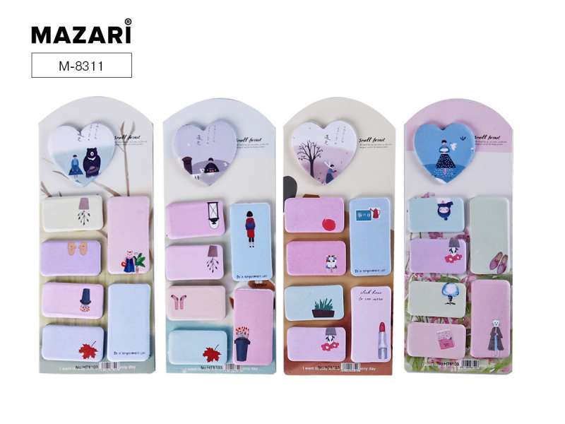 Set von Haftnotizen 15x6 cm