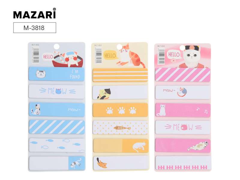 Notizblockset mit Haftnotizen MEOW