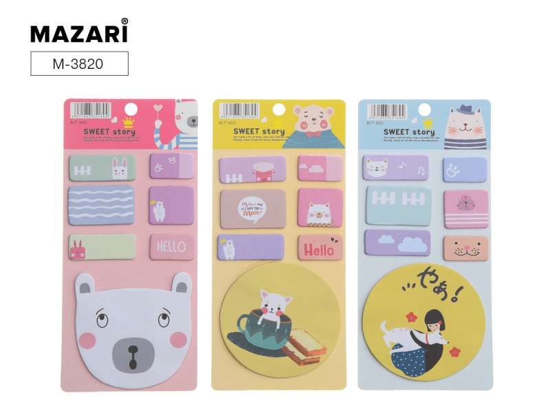 Notizblock-Set mit Haftnotizen SWEET STORY