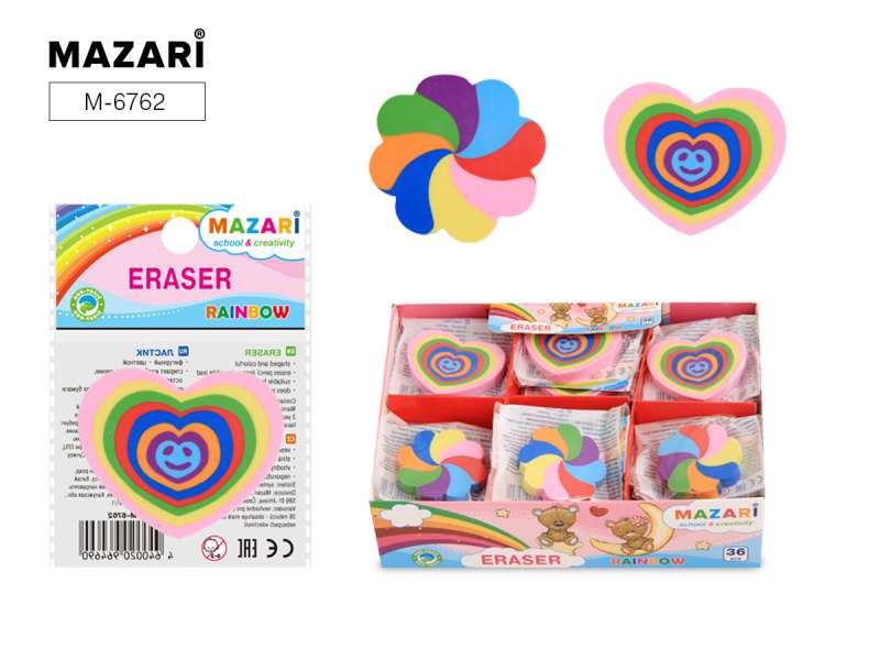 Radiergummi - Rainbow, in assortierten Farben