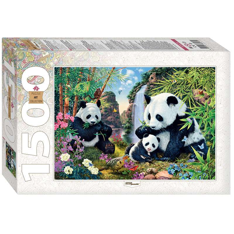 Мозаика puzzle 1500 Панды