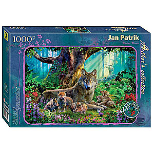 Мозаика puzzle 1000 Лесные волки 