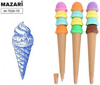 Kugelschreiber - ICE CREAM, blau, in verschiedenen Ausführungen
