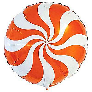 Foil balloon 18/46cm round Candy Mix, orange