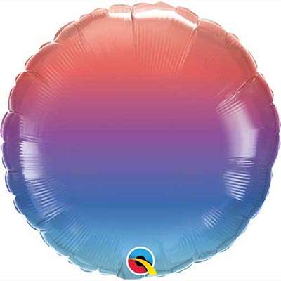 Fooliumballoon 18 / 46cm ümmargune Winter Ombre