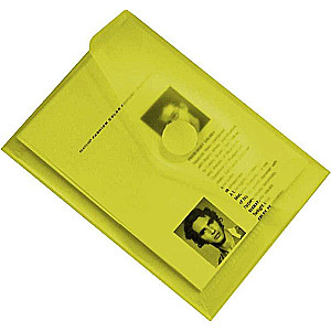 A7 Folder with Button 85x120mm, Yellow