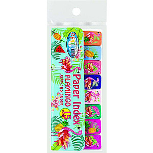 Sticky Notes-Index FLAMINGO, papier, 8 Farben, 50x15mm, 15 Blätter