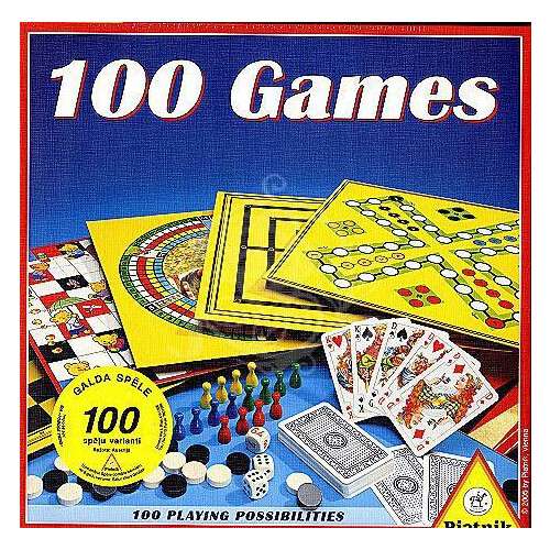 Stalo žaidimų rinkinys 100 žaidimų LV + RUS