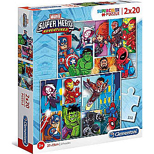 Пазл 2x20 CLEMENTONI Superhero