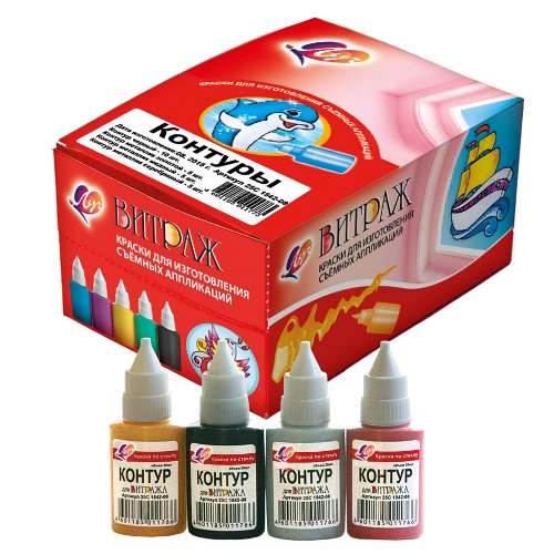 Stained Glass Paint Contours Assorted, 20 ml