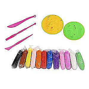 Leichter Knetgummi, 12 Farben, 3 Stäbe