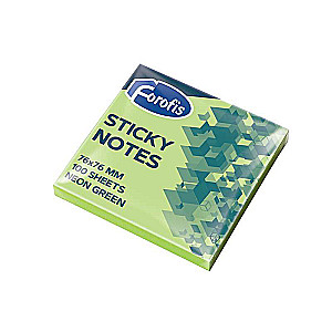 Sticky Notes FOROFIS 76x76mm 80Sheets (grün, neon. Farbe)