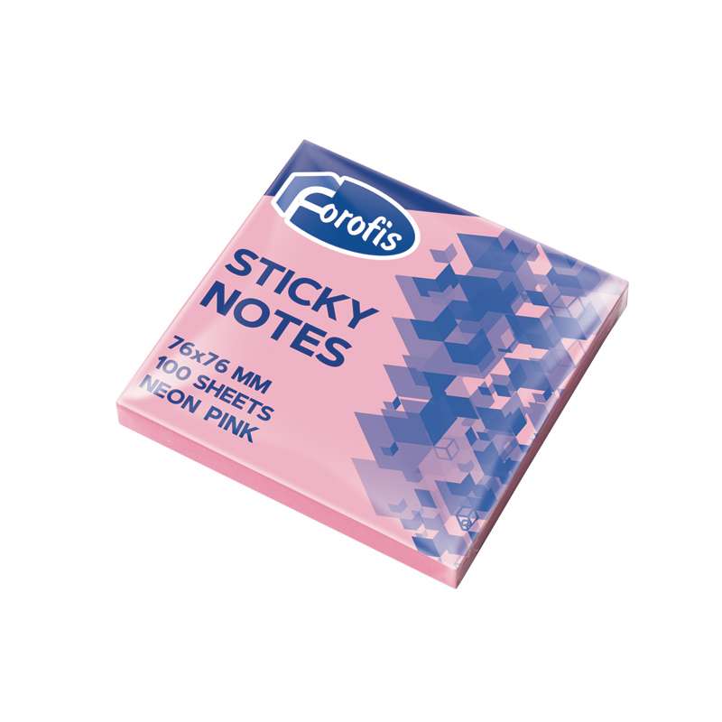 Haftnotizen 76x76mm 80 Blätter FOROFIS (neonrosa)