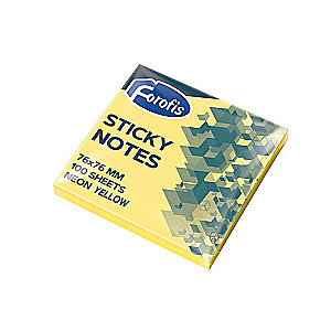 Haftnotizen FOROFIS 76x76mm 80Blatt. (gelb, neon. farb.)
