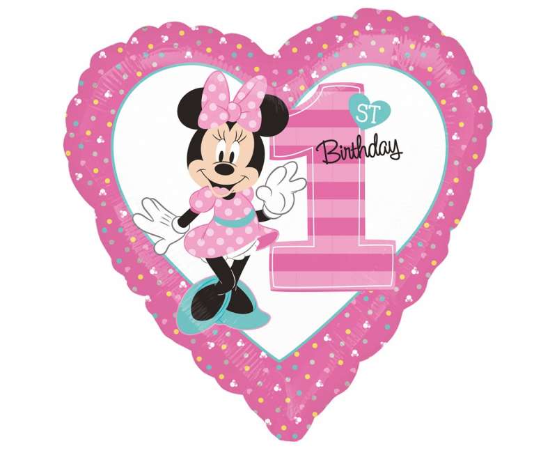 Foil balloon 17 Minnie Mouse, heart