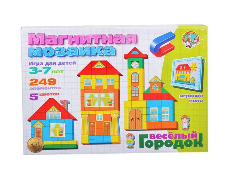 Magnetinė mozaika linksmas miestelis 249 vnt.
