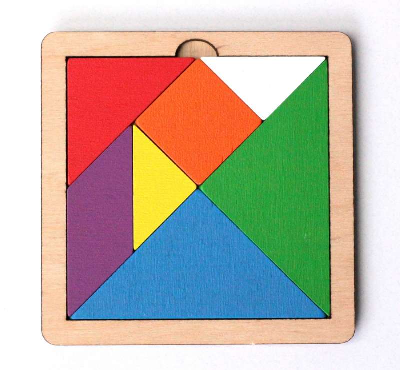 Medinė galvosūkis žaidimas Tangram