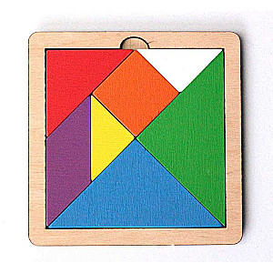 Medinė galvosūkis žaidimas Tangram