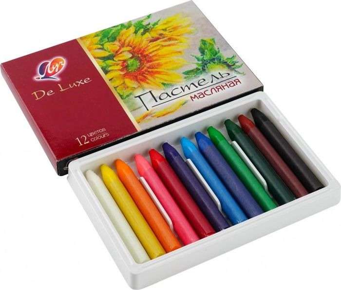 De Luxe Oil Pastels, 12 Colors