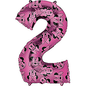 Foil balloon 66cm Nr.2 Mickey Mouse pink