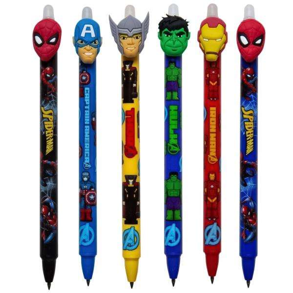 Ручка гелевая авт. 0,5 мм с ластиком Colorino AVENGERS SPIDER-MAN