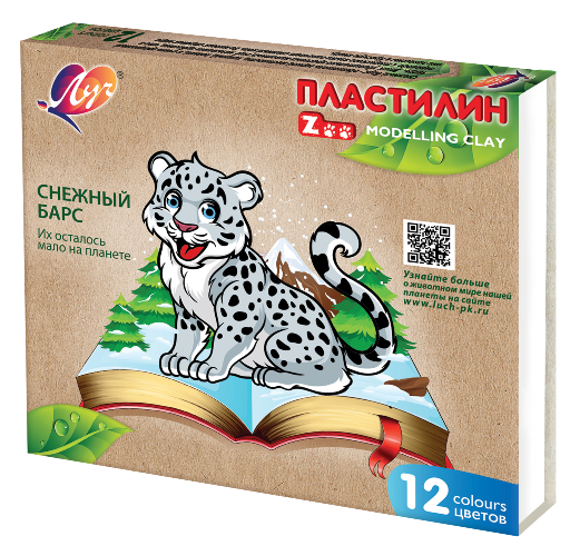 Plasticine LUCH ZOO 12 colors