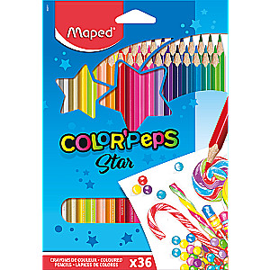 Värvilised pliiatsid MAPED Color Peps, 36 värvi
