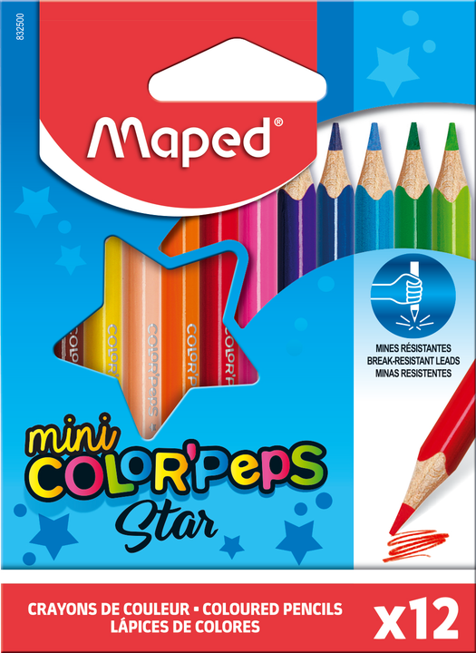 Colored Pencils MAPED ColorPeps Mini 12 Colors