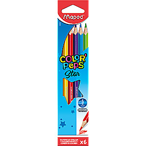 MAPED Color'Peps Colored Pencils, 6 Colors