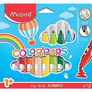 Fasermaler MAPED Color Peps 12 Farben, Maxi
