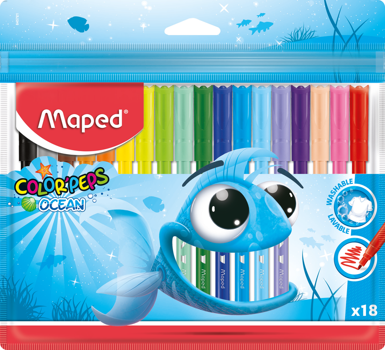 MAPED Ocean Markers, 18 colors