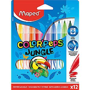 MAPED Jungle Markers, 12 colors