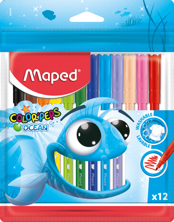 MAPED Ocean Markers, 12 colors